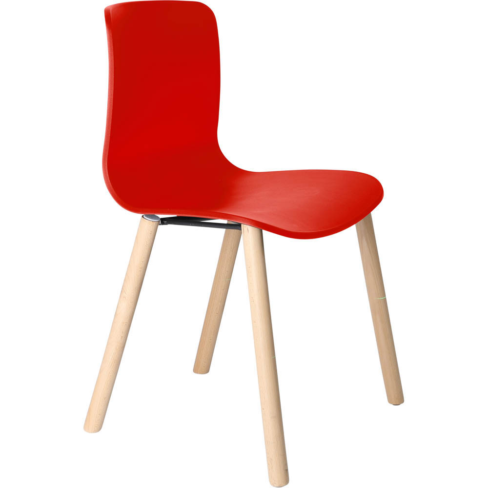 Image for DAL ACTI CHAIR 4-LEG TIMBER FRAME POLYPROP SHELL from Emerald Office Supplies Office National