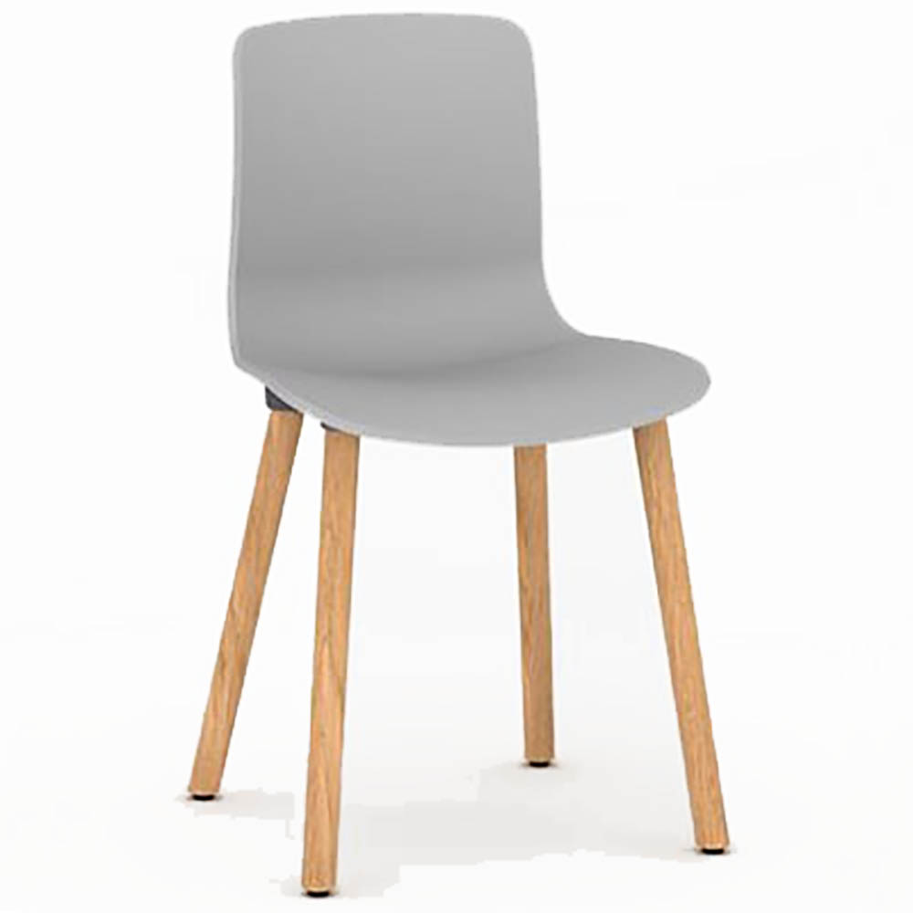 Image for DAL ACTI WOODEN 4 LEG CHAIR GREY from Office National Sydney Stationery