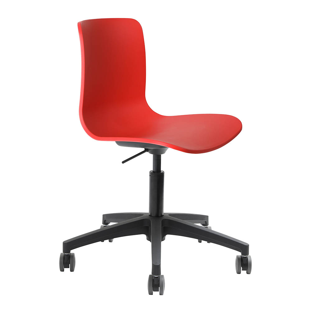 Image for DAL ACTI CHAIR 5-WAY SWIVEL ALUMINIUM-BLACK BASE ON CASTORS POLYPROP SHELL from Emerald Office Supplies Office National