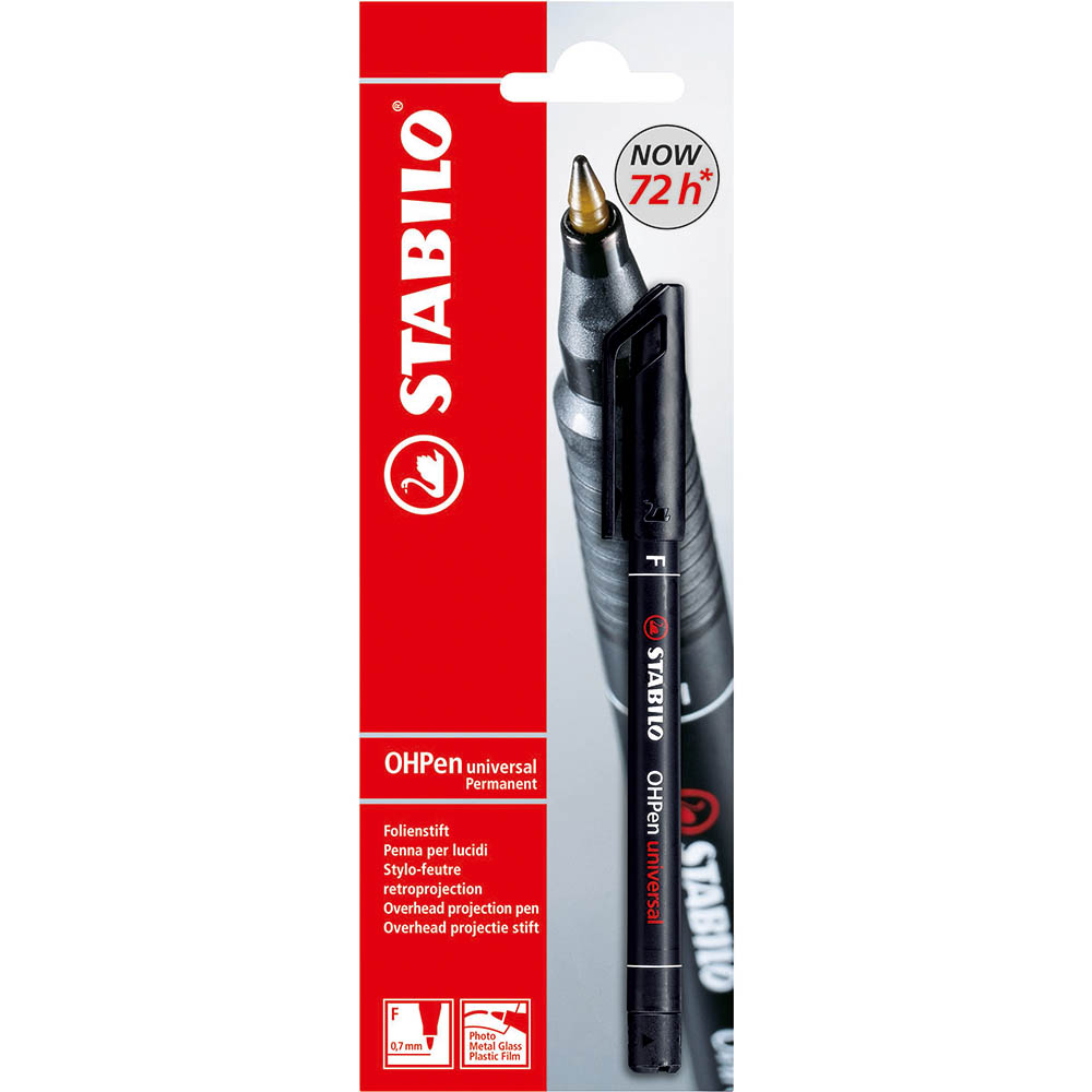 STABILO UNIVERSAL OVERHEAD PROJECTOR PEN PERMANENT FINE 0.7MM BLACK HANGSELL |  | 7096106