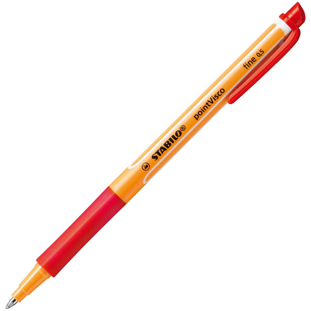 Image for STABILO POINT VISCO GEL ROLLERBALL PEN 0.5MM RED from Office National Perth CBD