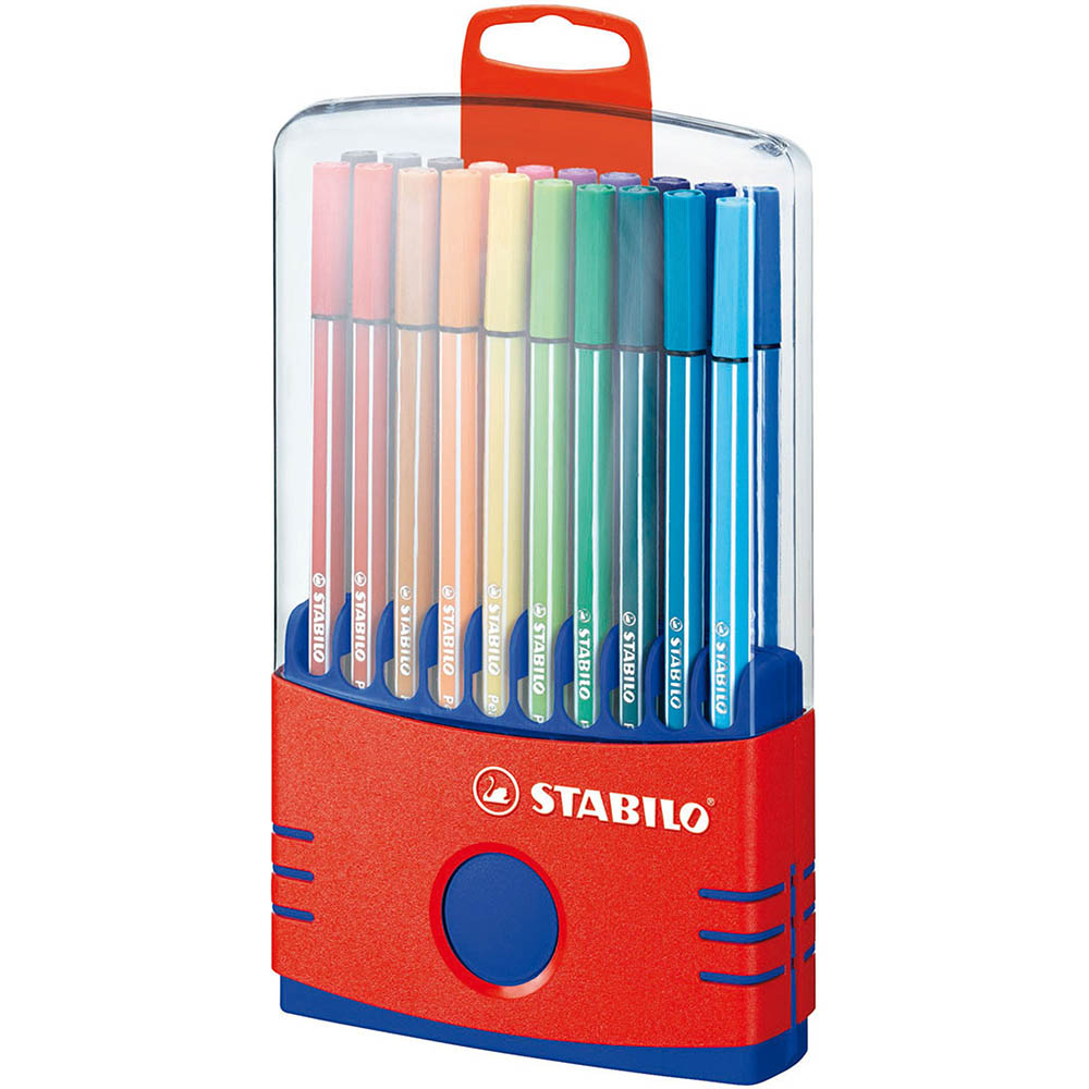 Image for STABILO 68 FIBRE TIP PENS 1.0MM ASSORTED COLOR PARADE PACK 20 from OFFICE NATIONAL CANNING VALE