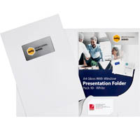 marbig professional presentation folder with window a4 gloss white pack 10