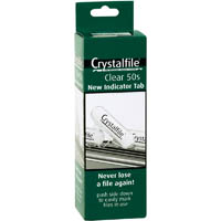 crystalfile indicator tabs clear box 50