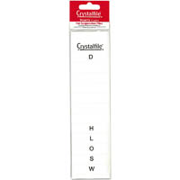 crystalfile indicator tab inserts a-z white pack 52