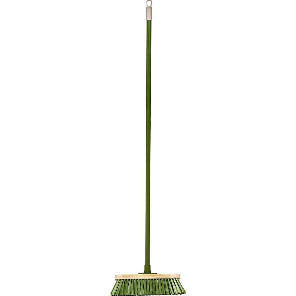 Image for CLEANLINK OUTDOOR METAL HANDLE BROOM 1200MM GREEN from PaperChase Office National