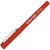 artline 220 fineliner pen 0.2mm dark red