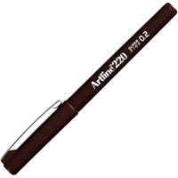 artline 220 fineliner pen 0.2mm dark brown