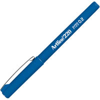 artline 220 fineliner pen 0.2mm royal blue