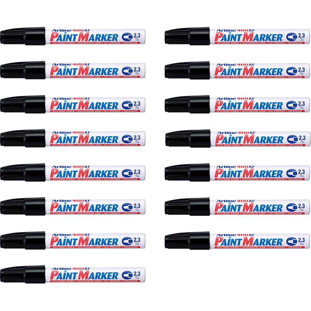 Image for ARTLINE 400 PAINT MARKER BULLET 2.3MM BLACK BOX 15 from PaperChase Office National