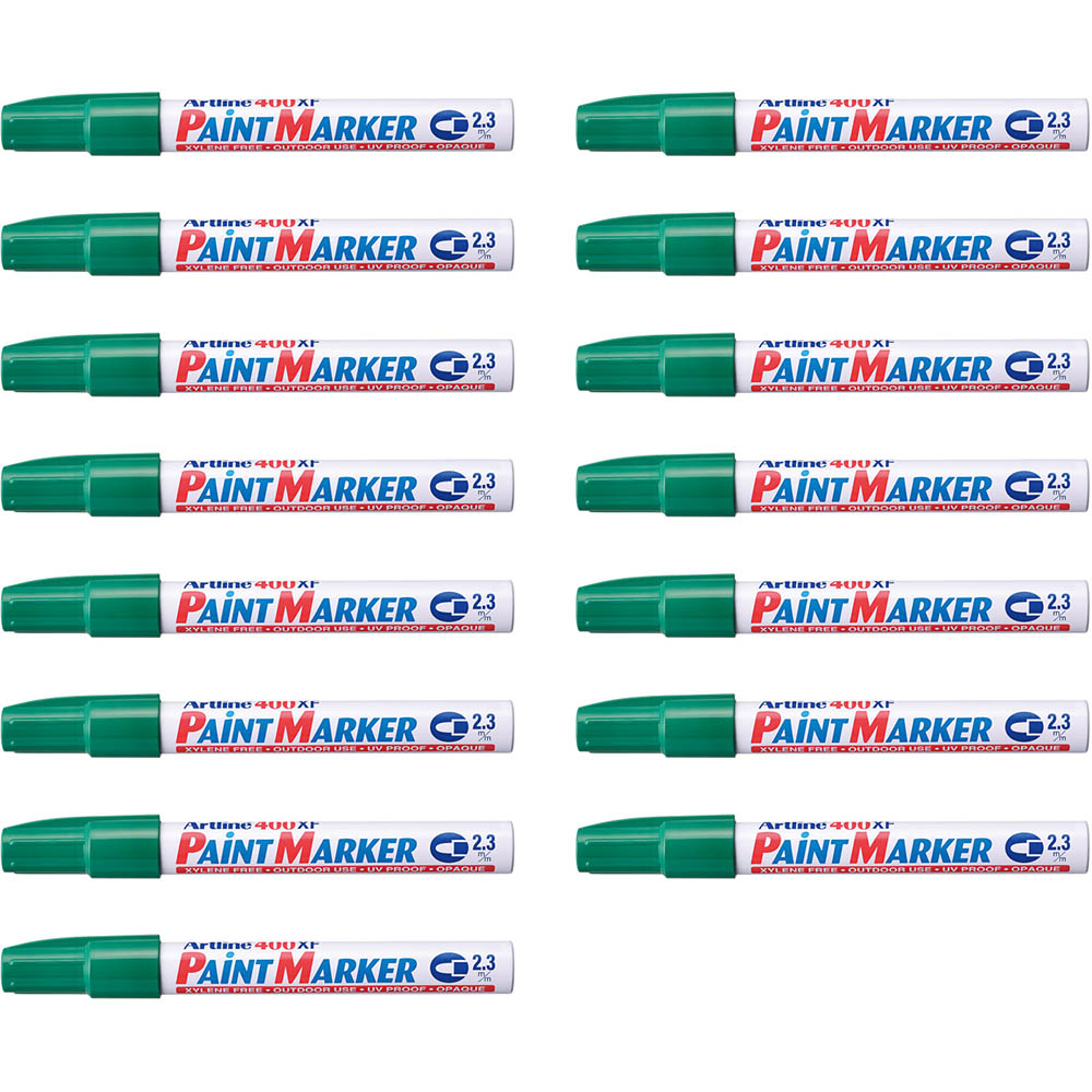 Image for ARTLINE 400 PAINT MARKER BULLET 2.3MM GREEN BOX 15 from Express Office National