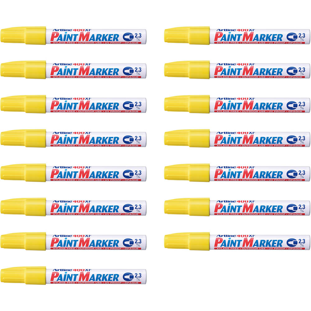 Image for ARTLINE 400 PAINT MARKER BULLET 2.3MM YELLOW BOX 15 from Connelly's Office National