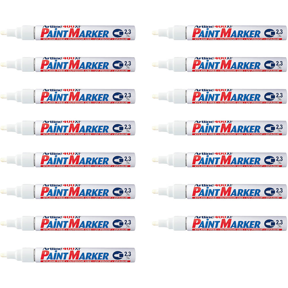 Image for ARTLINE 400 PAINT MARKER BULLET 2.3MM WHITE BOX 15 from Mackay Business Machines (MBM) Office National