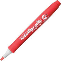 artline decorite standard marker pen chisel 3.0mm red