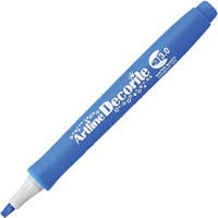 artline decorite standard marker pen chisel 3.0mm blue