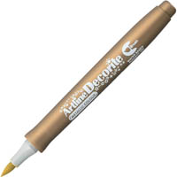 artline decorite metallic marker pen brush gold