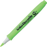 artline decorite standard marker pen brush yellow/green