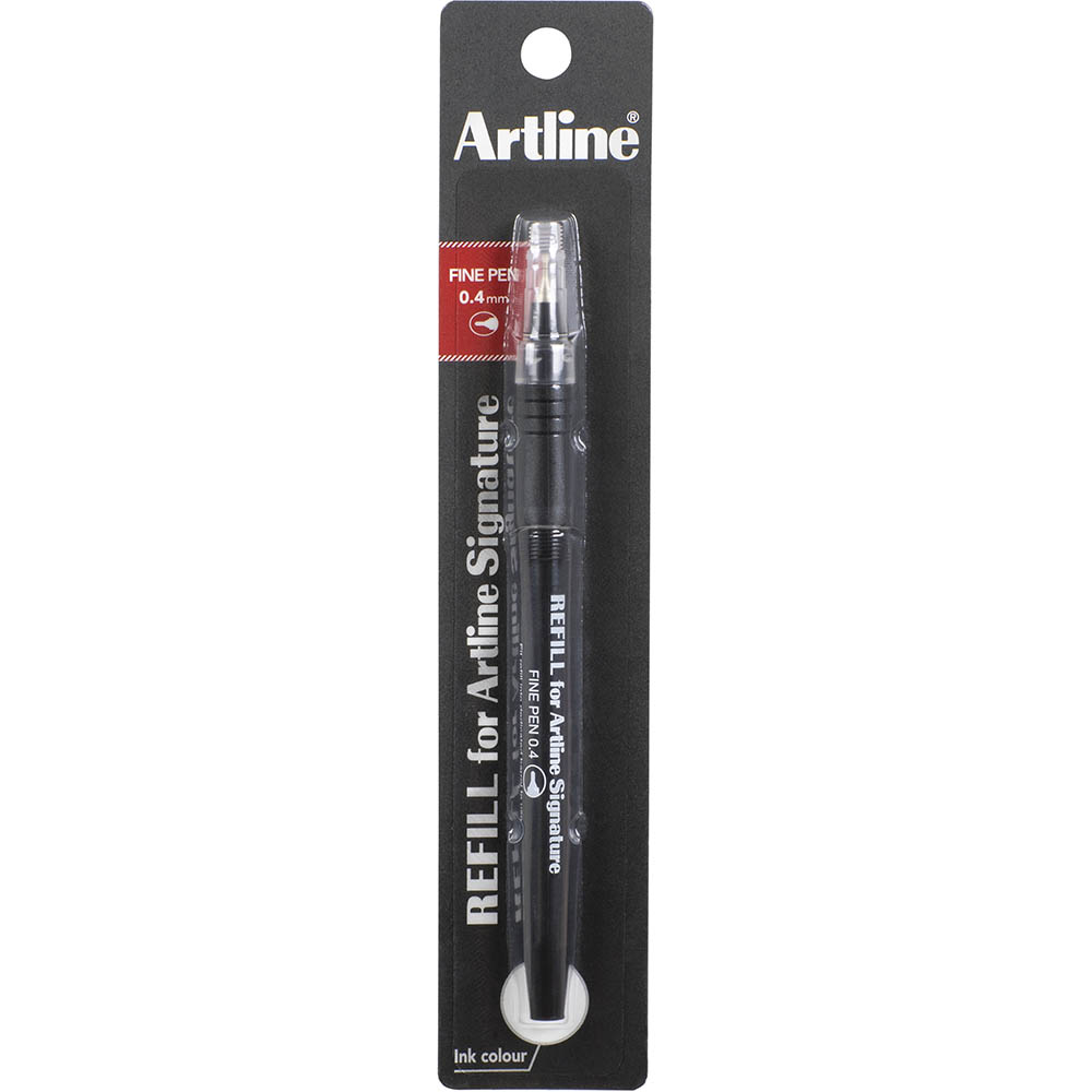 Image for ARTLINE SIGNATURE FINELINER PEN 0.4MM REFILL BLACK from PaperChase Office National