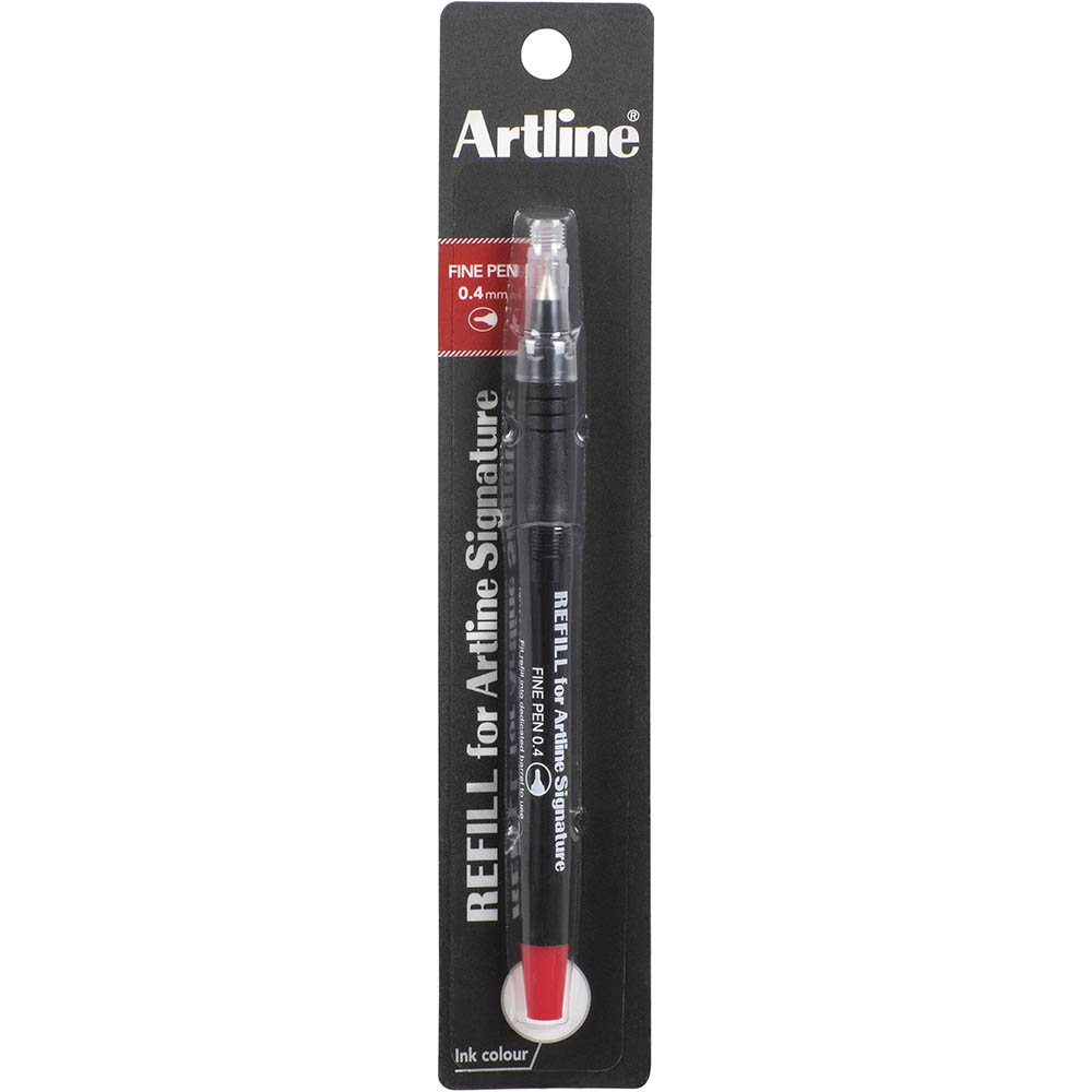 Image for ARTLINE SIGNATURE FINELINER PEN 0.4MM REFILL RED from Office National Limestone Coast