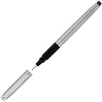 artline signature silver barrel fineliner pen 0.4mm black