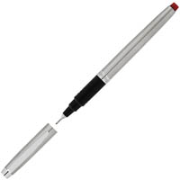 artline signature silver barrel fineliner pen 0.4mm red