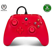powera wired controller for xbox series xs red