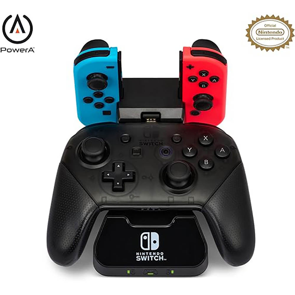 Image for POWERA CONTROLLER CHARGING BASE FOR NINTENDO SWITCH BLACK from Aztec Office National