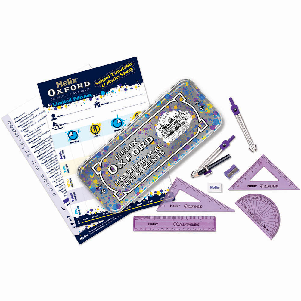 Image for HELIX OXFORD SPLASH MATH SET PURPLE from Surry Office National