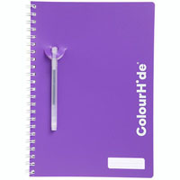 colourhide my trusty notebook 240 page a4 purple