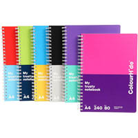 colourhide my trusty notebook 240 page a4 assorted