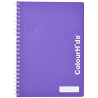 colourhide my trusty notebook protective cover wiro bound a4 60 leaf assorted colours