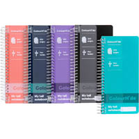 colourhide my tall notebook 200 page 79 x 164mm assorted