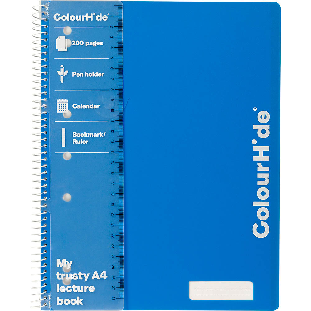 Image for COLOURHIDE LECTURE NOTEBOOK 200 PAGE A4 BLUE from OFFICE NATIONAL CANNING VALE