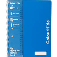 colourhide lecture notebook 200 page a4 blue