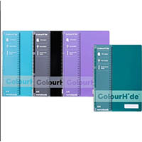 colourhide notebook 120 pages a4 assorted pack 4