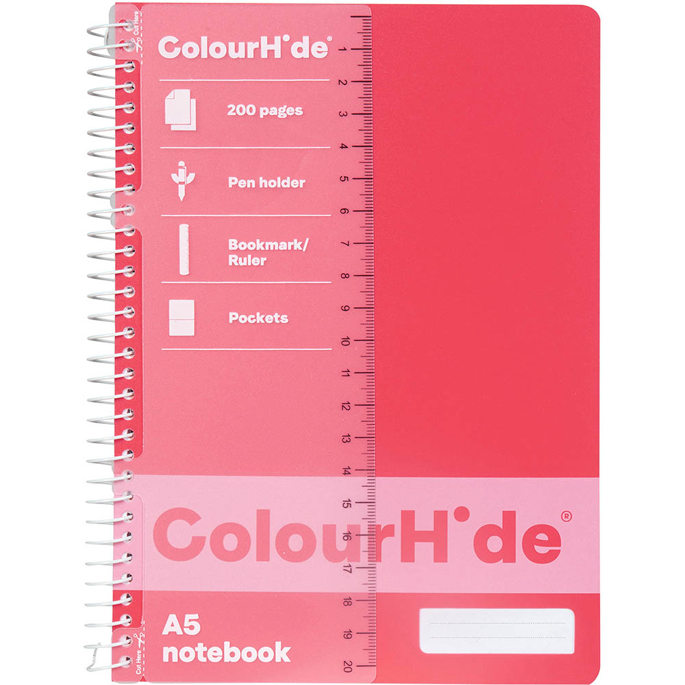 Image for COLOURHIDE NOTEBOOK 200 PAGE A5 WATERMELON from Office National Caloundra Business Supplies