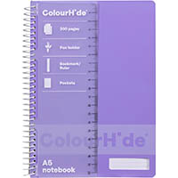 colourhide notebook 200 pages a5 lavender