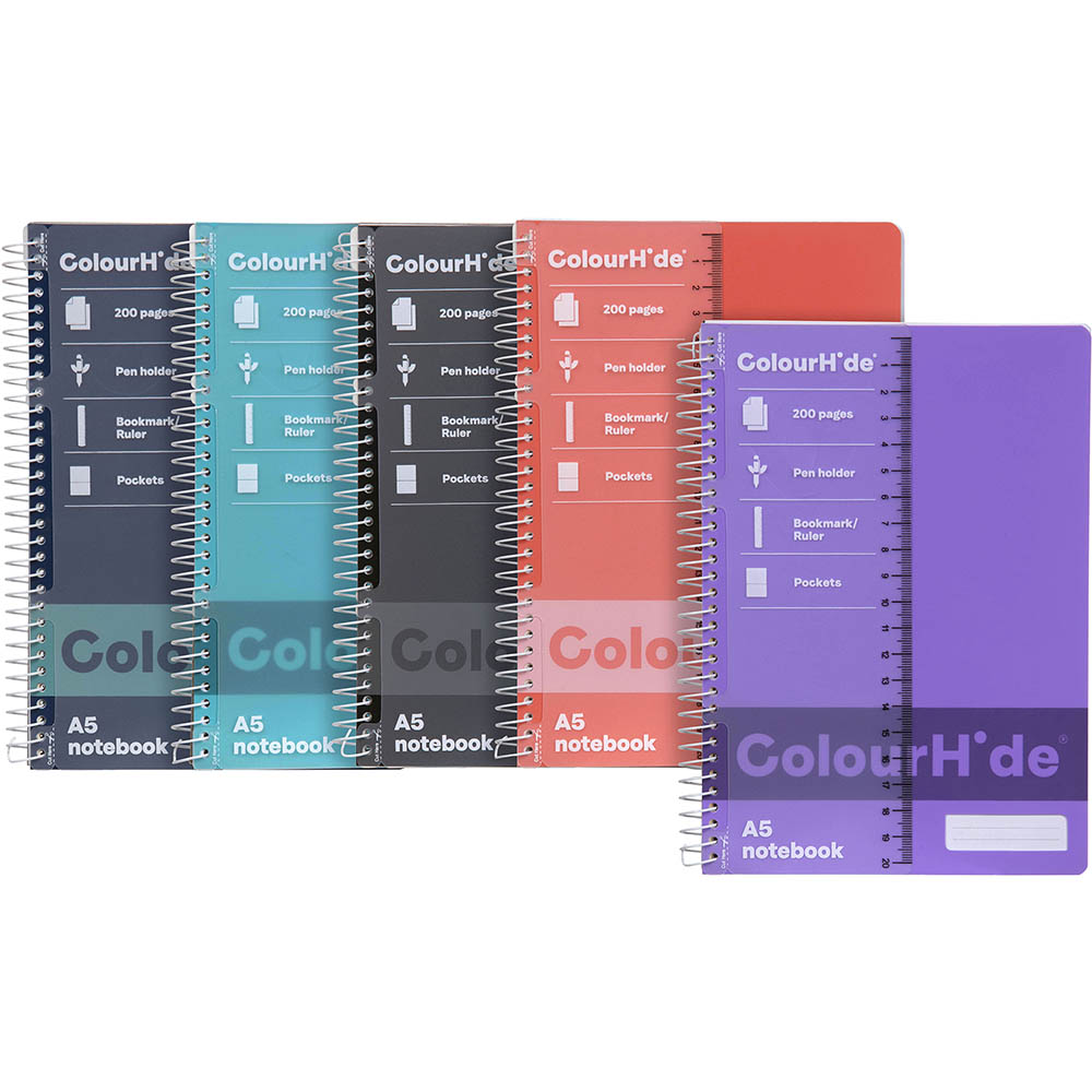 Image for COLOURHIDE MY SMALL NOTEBOOK 200 PAGE A5 ASSORTED from Office National Sydney Stationery