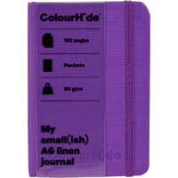 colourhide journal notebook linen pe 192 page a6 assorted