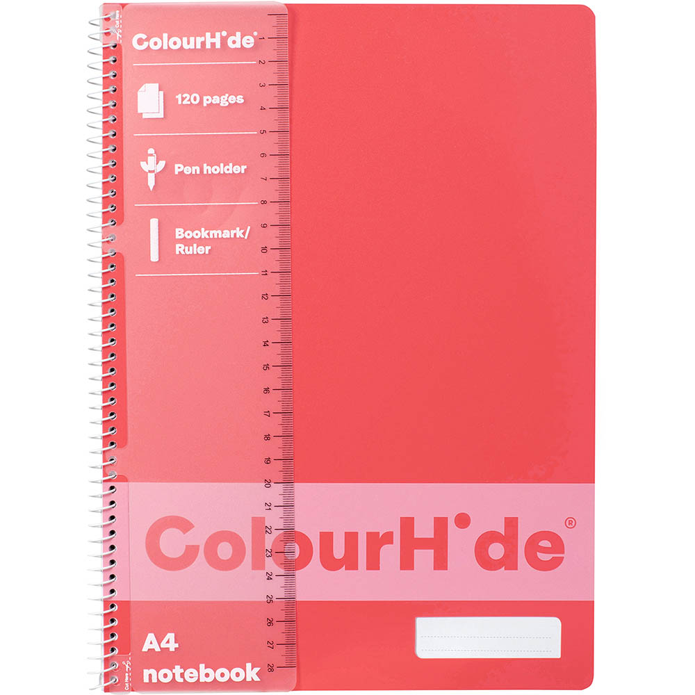 Image for COLOURHIDE NOTEBOOK 120 PAGE A4 WATERMELON from Office National Balcatta