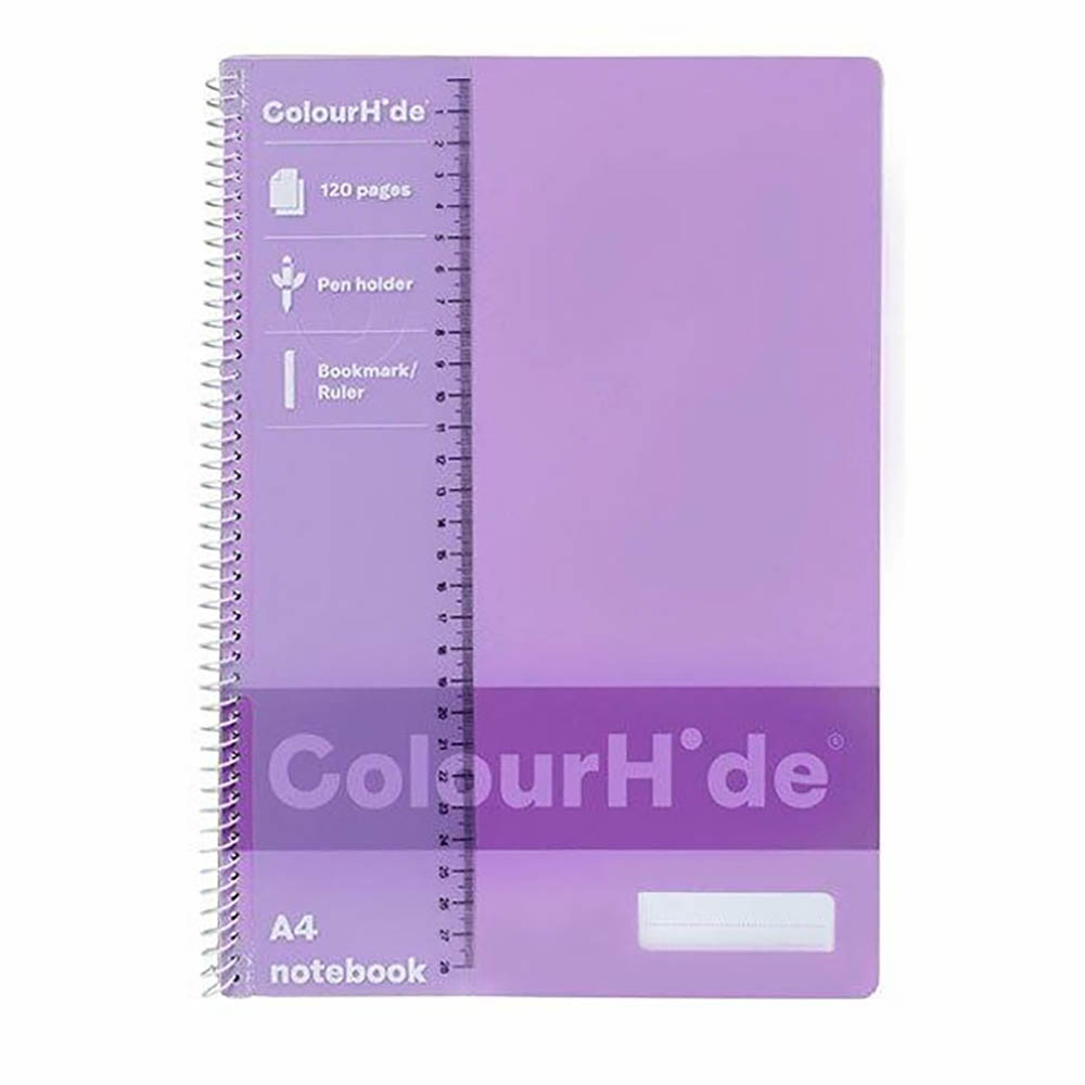Image for COLOURHIDE NOTEBOOK 120 PAGES A4 LAVENDER from Surry Office National