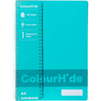 colourhide notebook 120 page a4 aqua