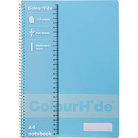 colourhide notebook 120 pages a4 sky blue