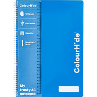 colourhide notebook 120 page a4 blue