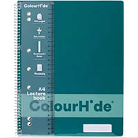 colourhide lecture book 140 pages a4 teal green