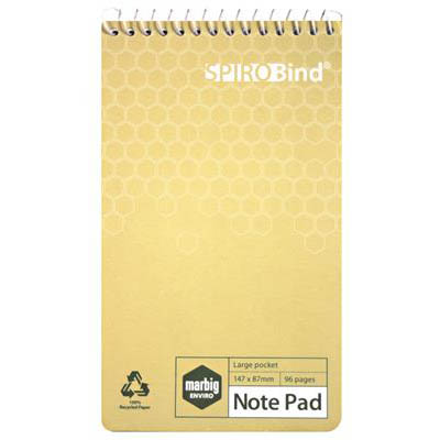 Image for MARBIG 100% RECYCLED POCKET NOTEBOOK 96 PAGE 85 X 150MM from Office National Balcatta