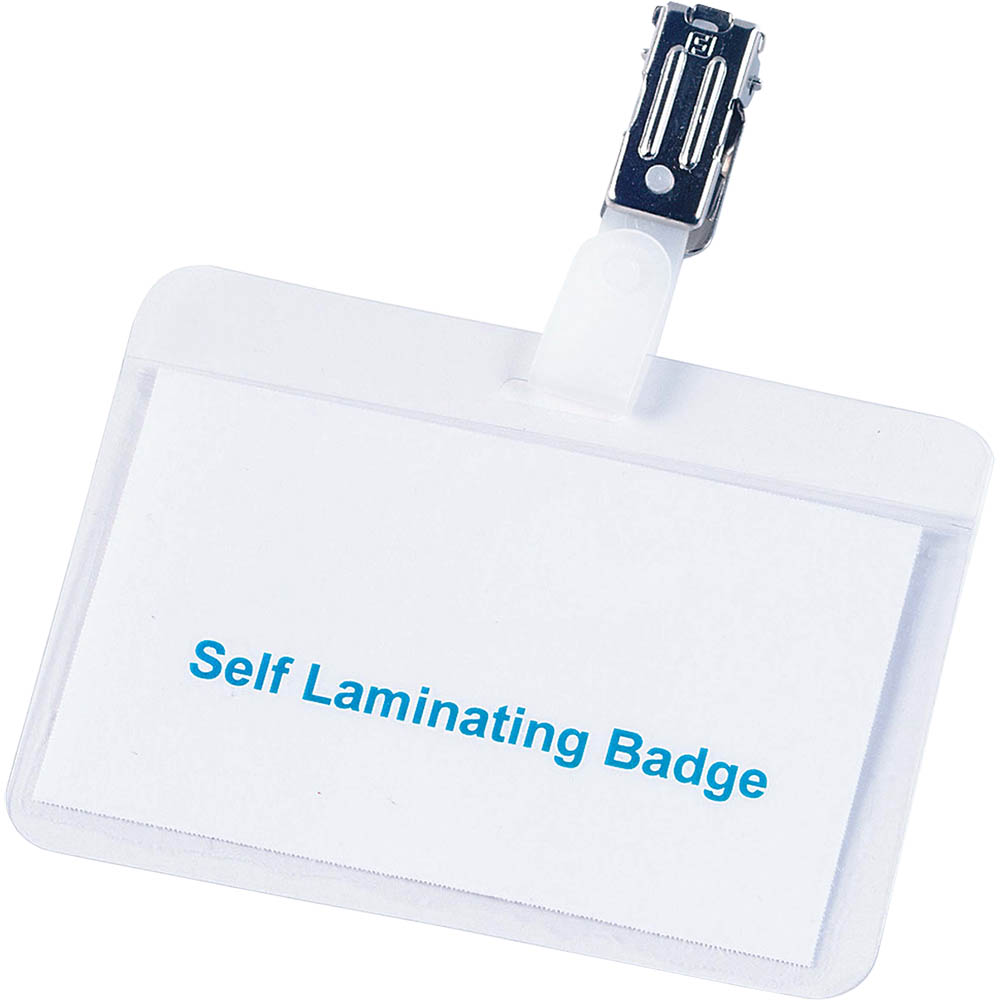 Image for DURABLE NAME BADGE SELF LAMINATING WITH ROTATING CLIP from Aztec Office National Melbourne