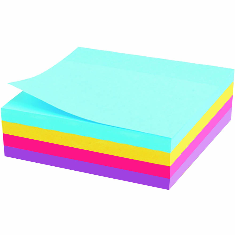 Image for MARBIG CUBE NOTES 320 SHEETS 75 X 75MM ASSORTED RAINBOW from Aztec Office National