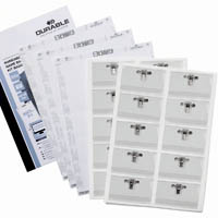 durable name badge combi clip and inserts 54 x 90mm clear pack 20