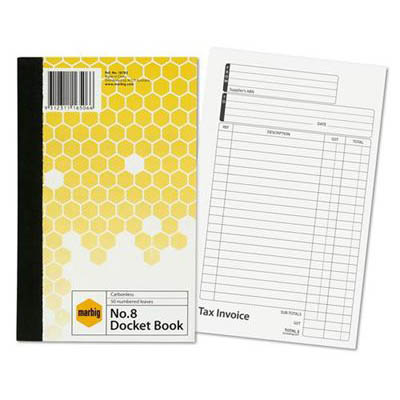 Image for MARBIG TAX INVOICE DOCKET BOOK 50 LEAF 125 X 200MM from Office National Sydney Stationery